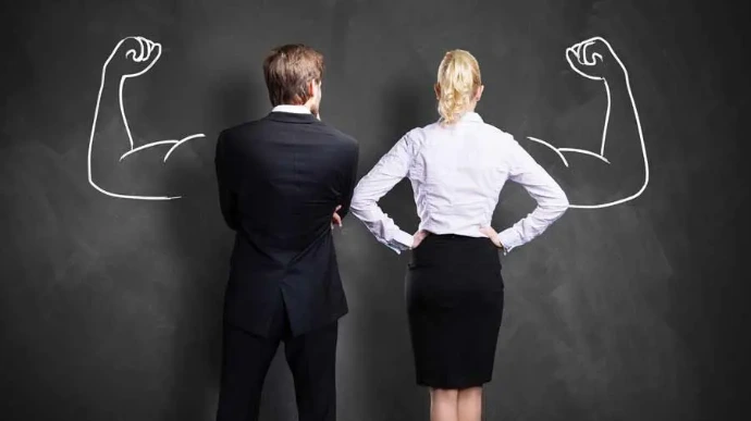 chefs d'entreprise homme et femme